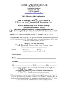 A message regarding annual membership dues: