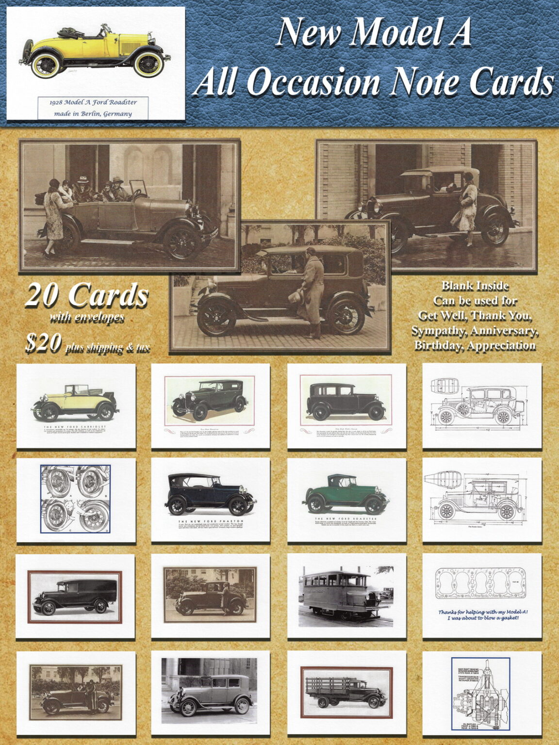 Model A All Occasion Note Cards - Ford Model A Restorers Club