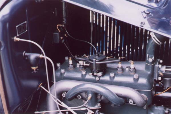 Another view of the manifold detail as described previously. Also seen here is the original terne finish cut-out.