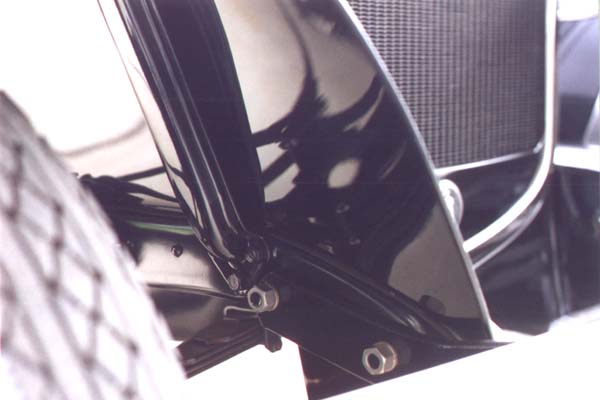 Another view under the right front fender shows the various finishes.